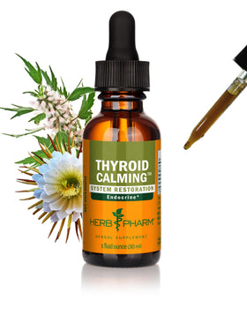 Teinture calmante pour thyroïde Herb Pharm 30 ml vue de face avec étiquette