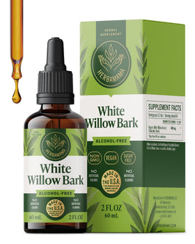 Teinture d'écorce de saule blanc HERBAMAMA, bouteille vue de face