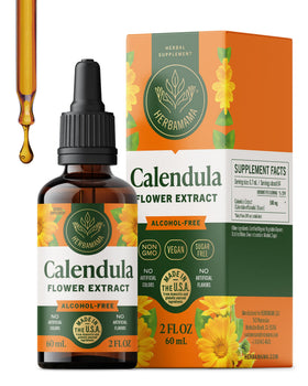 Teinture de Calendula HERBAMAMA 191g devant un fond neutre