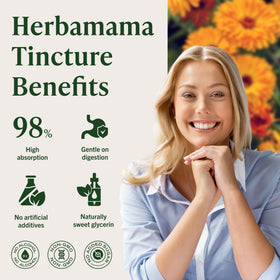Teinture de Calendula HERBAMAMA sur fond blanc