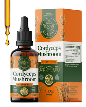 Teinture de champignon Cordyceps HERBAMAMA flacon avant