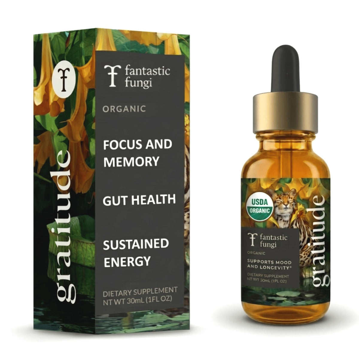 Teinture de champignons bio Fantastic Fungi 30 ml vue de face