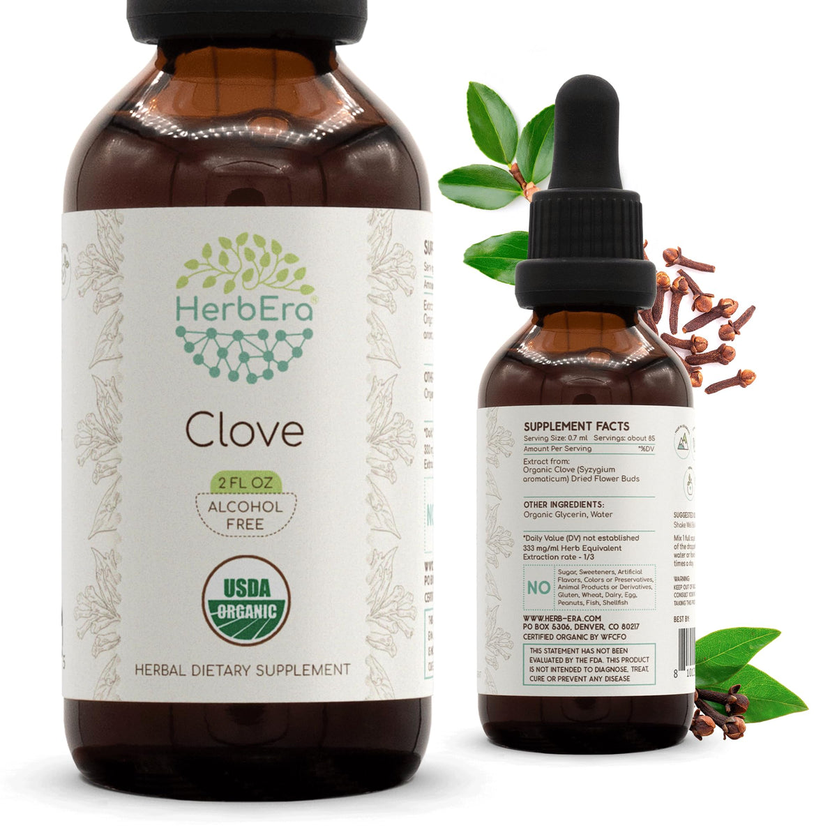 Teinture de clou de girofle HerbEra 60 ml vue de face