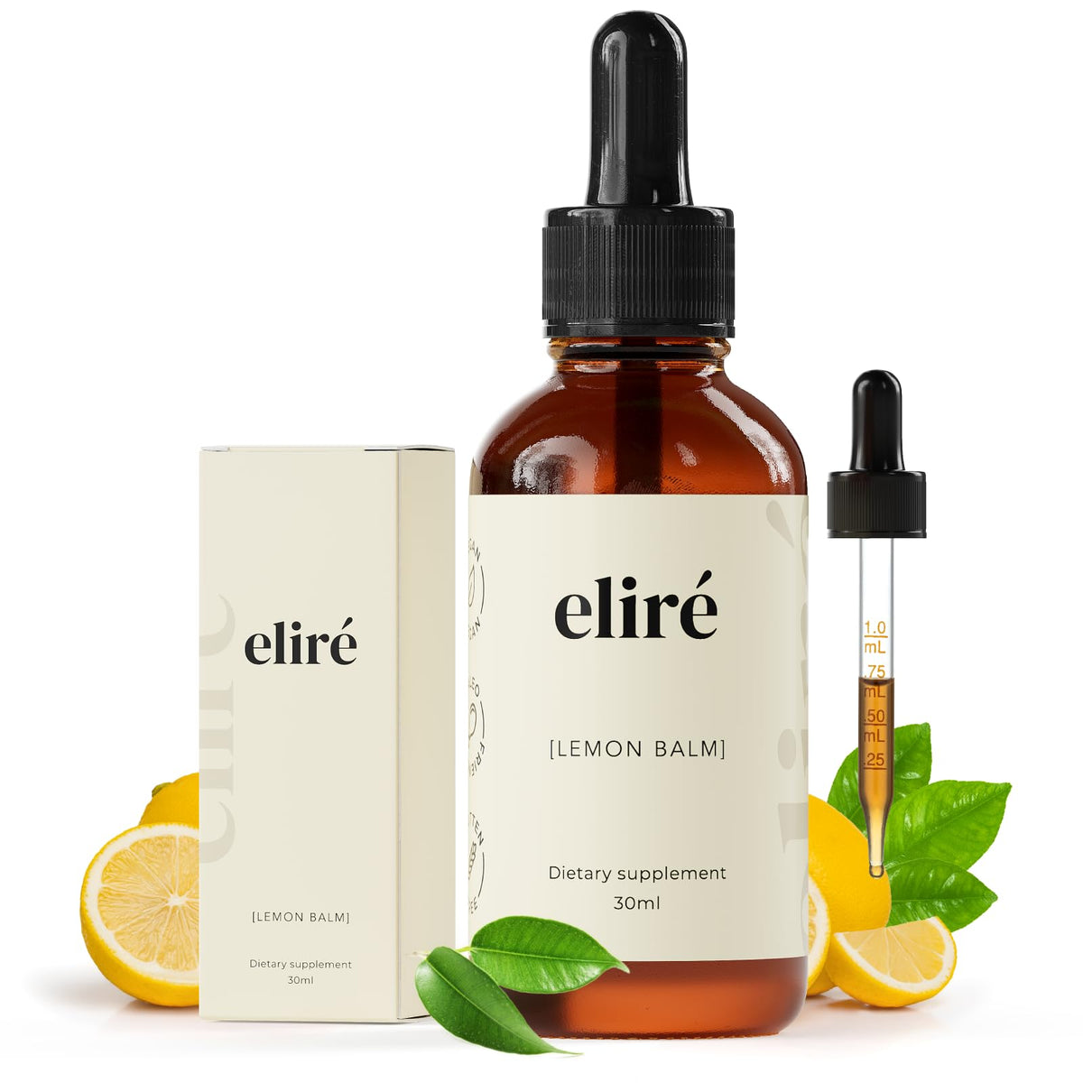 Teinture de Mélisse Bio Eliré 10:1 bouteille vue de face
