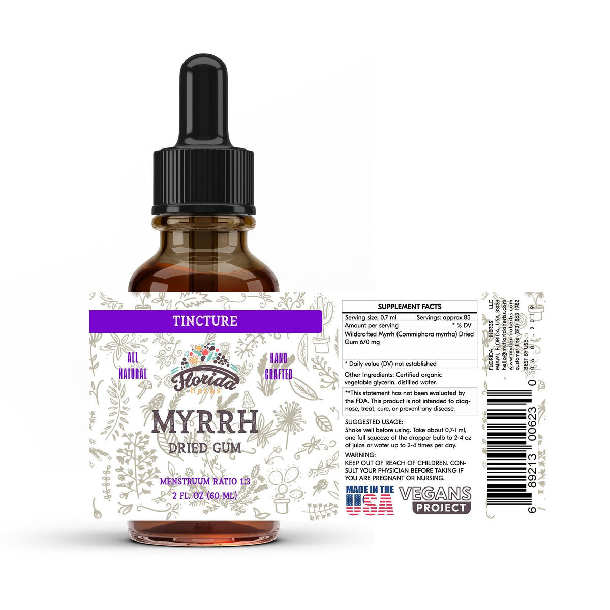 Teinture de myrrhe FLORIDA HERBS avec goutte de produit