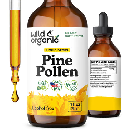 Teinture de Pollen de Pin Wild & Organic 4 fl oz vue de face