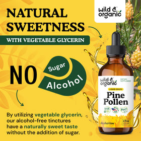 Teinture de Pollen de Pin Wild & Organic avec des ingrédients naturels
