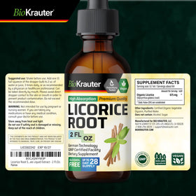 Teinture de réglisse BIO KRAUTER sur un fond naturel