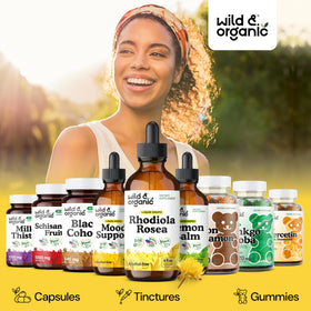 Teinture de Rhodiola Rosea Wild & Organic avec dosage sur cuillère