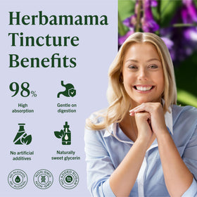 Teinture de scutellaire HERBAMAMA avec verre d'eau