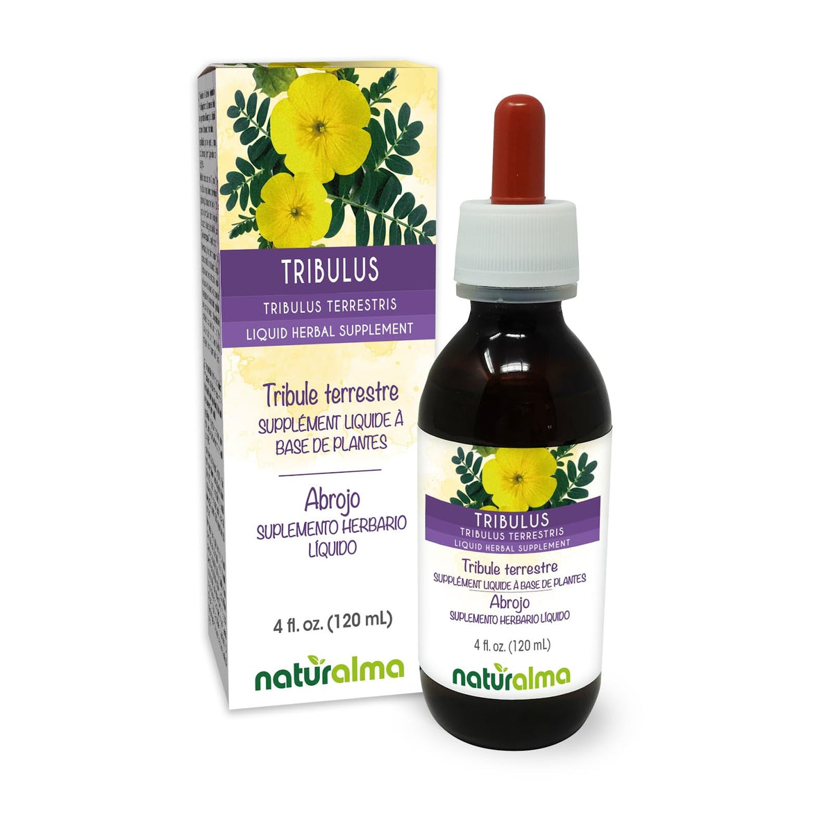 Teinture de Tribulus Terrestris Naturalma 100% naturel, 4 fl oz, vue avant