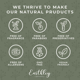 Teinture Earthley Wellness avec des herbes bio en arrière-plan
