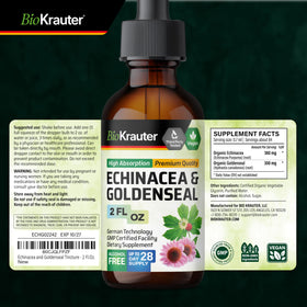Teinture Echinacea Goldenseal BIO KRAUTER en situation d'utilisation