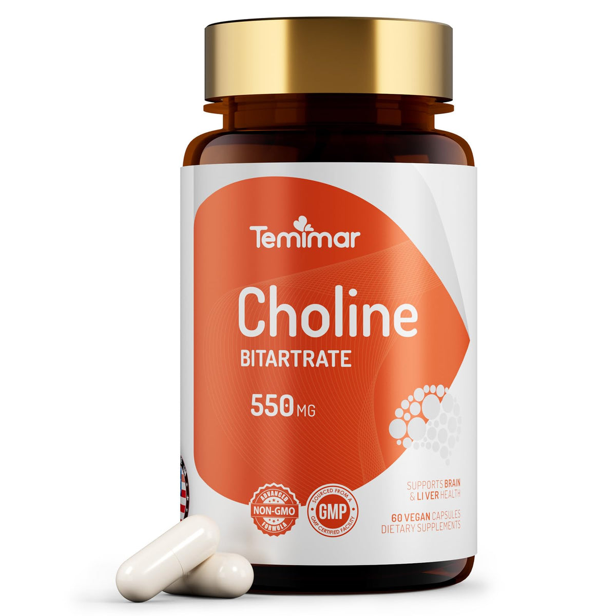 Temimar Choline Bitartrate 550mg et une maman avec un bébé