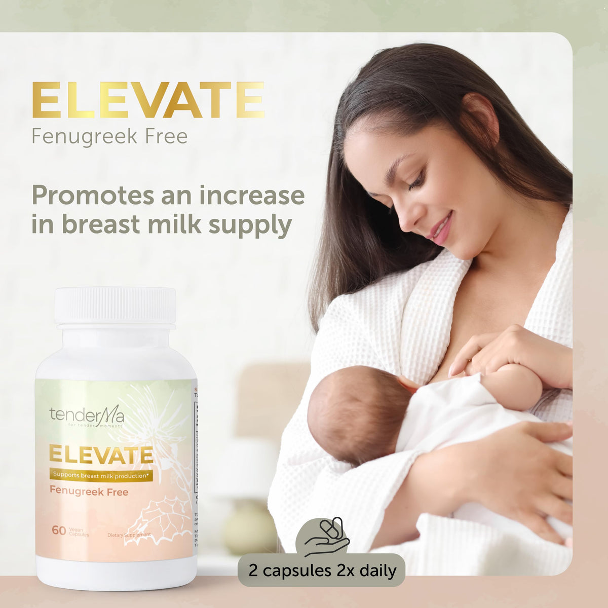 tenderMa Complément Alimentaire Lactation 60 Capsules Bio vue arrière