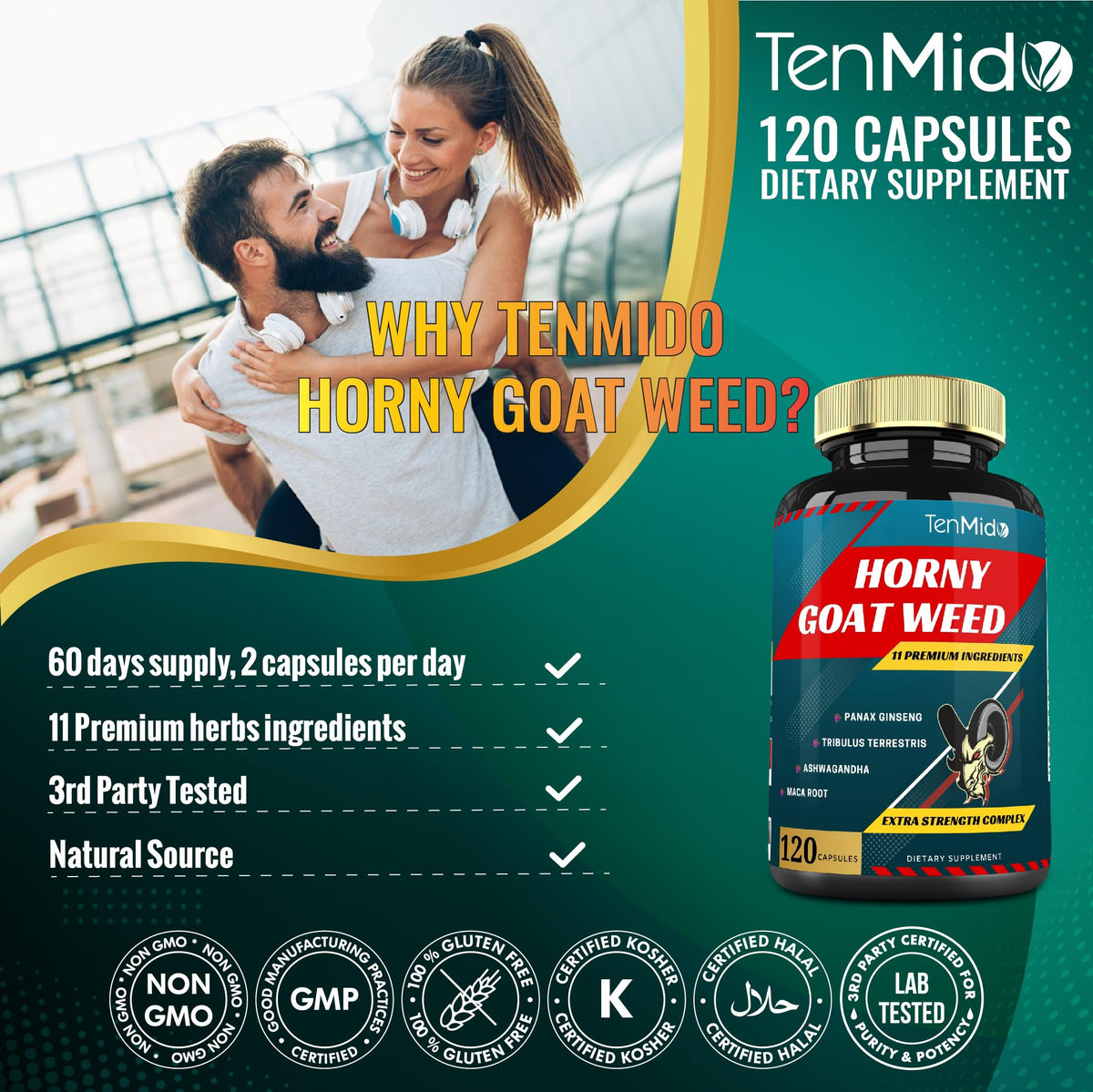 Tenmido capsules avec une carte de présentation