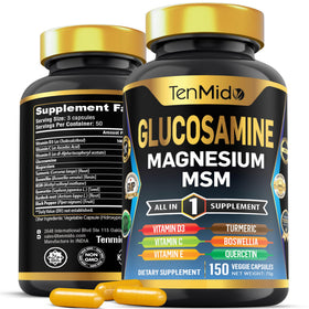 Tenmido Glucosamine MSM 150 capsules vue avant