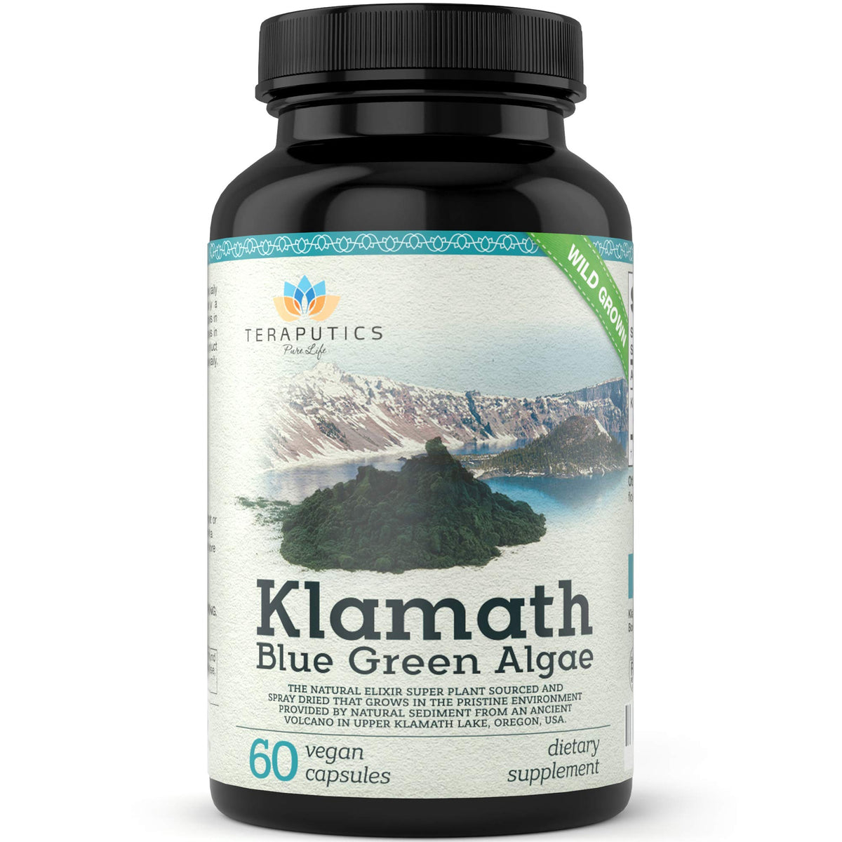 Teraputics Algue Bleue Klamath 500mg bouteille avec 60 capsules végétales