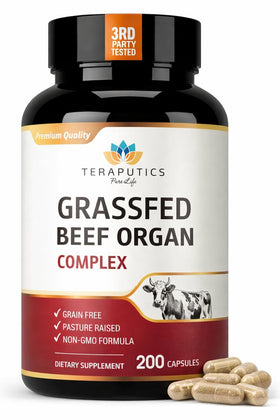 Teraputics complément alimentaire organes de boeuf 200 capsules vue de face