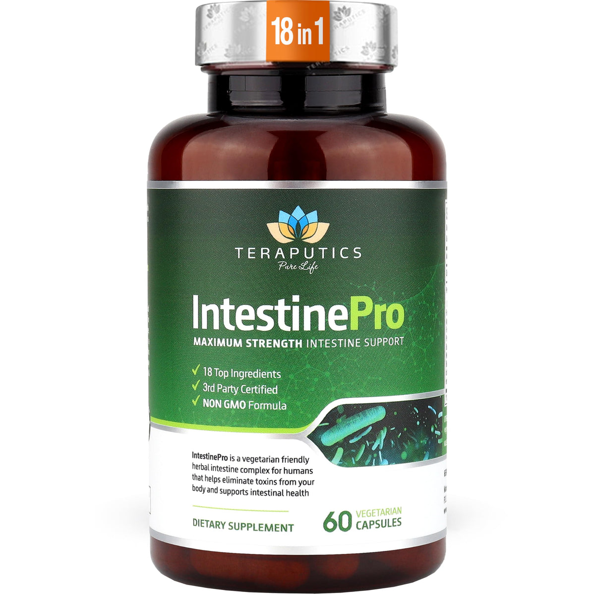 Teraputics IntestinePro 60 capsules végétariennes vue de face