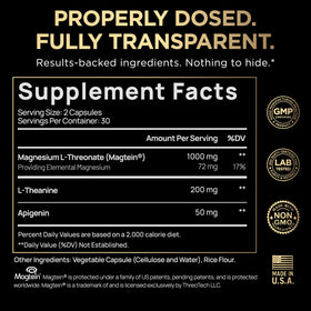 TERRA ELMNT capsules de magnésium L-Thréonate sur fond blanc