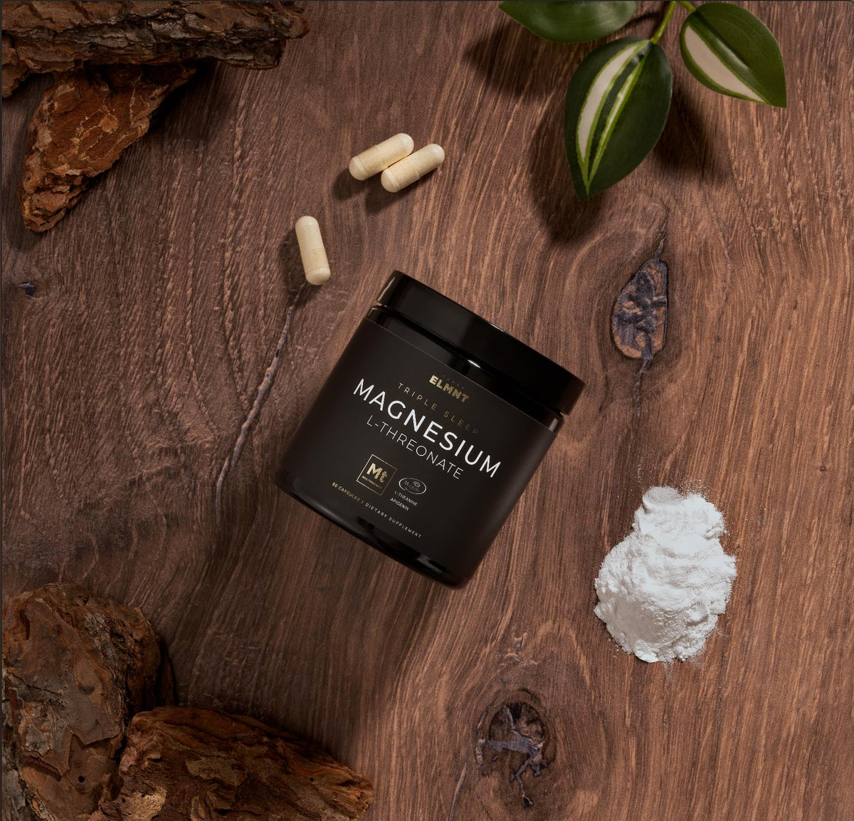 TERRA ELMNT Complément Magnésium L-Thréonate 1000mg vue latérale