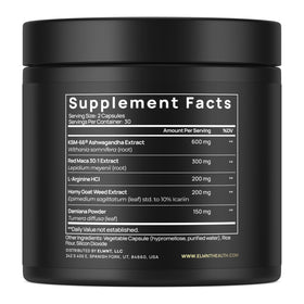TERRA ELMNT Libido Femme 1450mg Maca Rouge arrière du flacon