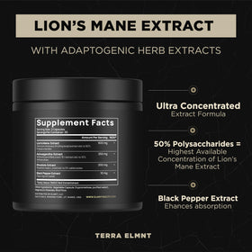 TERRA ELMNT Lion's Mane 16x 900mg ingredients list