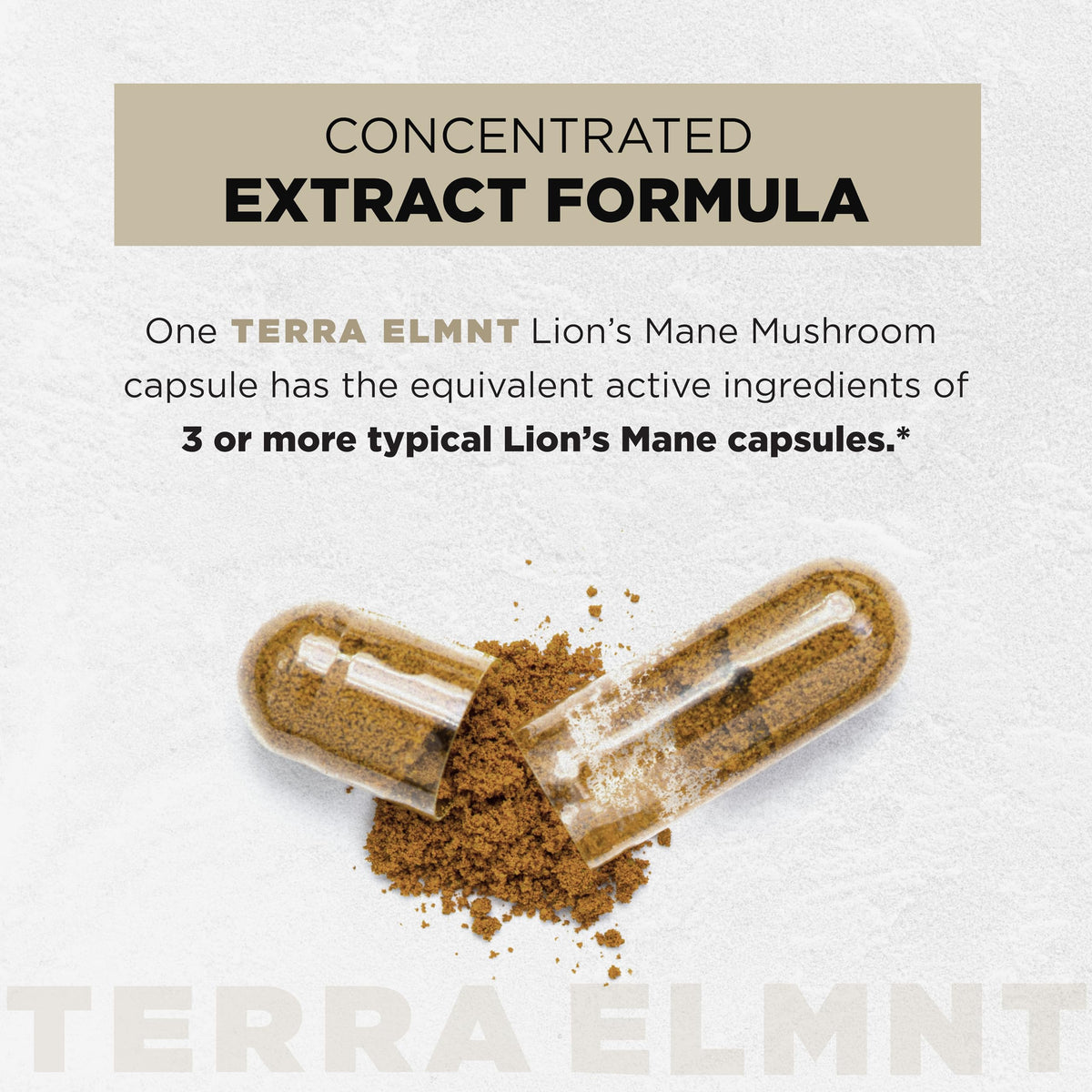 TERRA ELMNT Lion's Mane 16x 900mg packaging