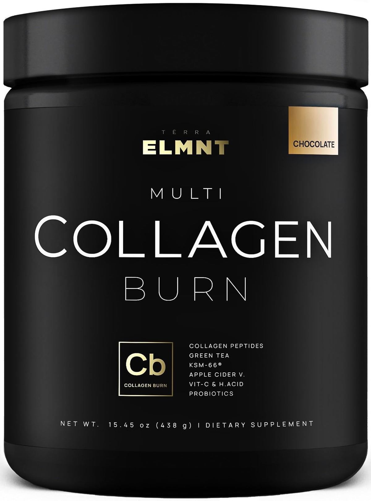 TERRA ELMNT Poudre de Collagène au Chocolat 540g vue de face
