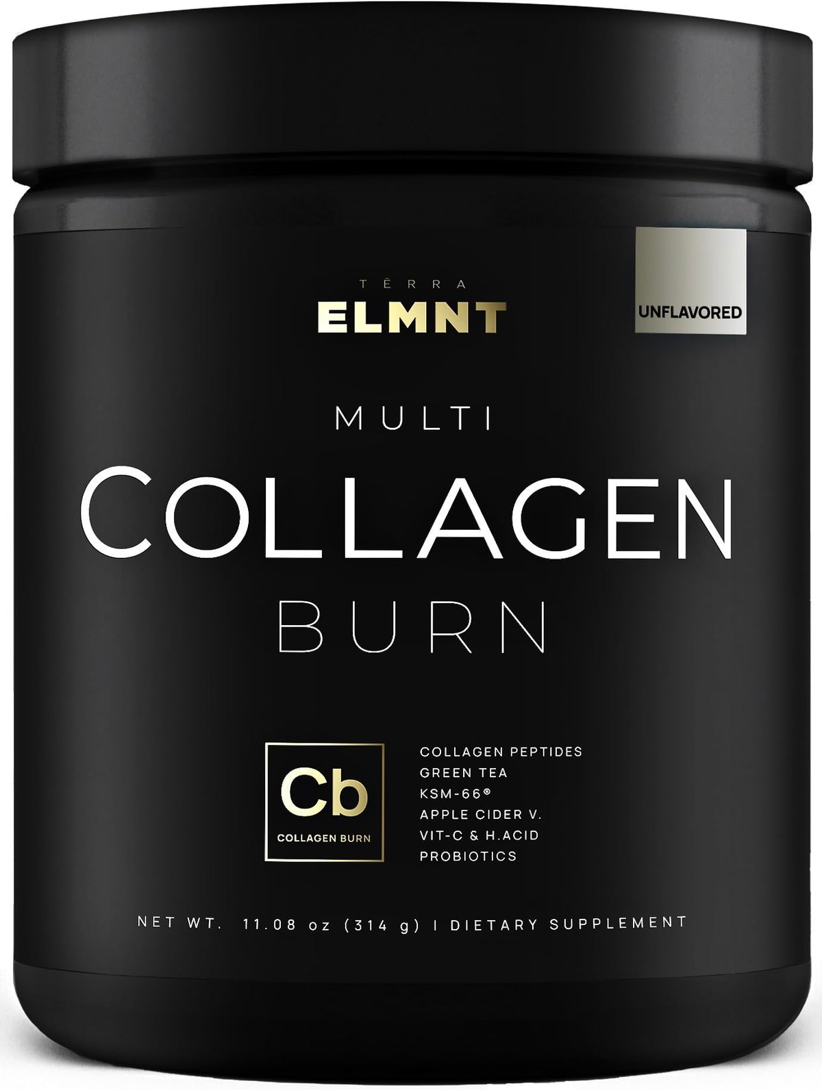 TERRA ELMNT Super Collagen Powder 408g sans saveur, vue de face