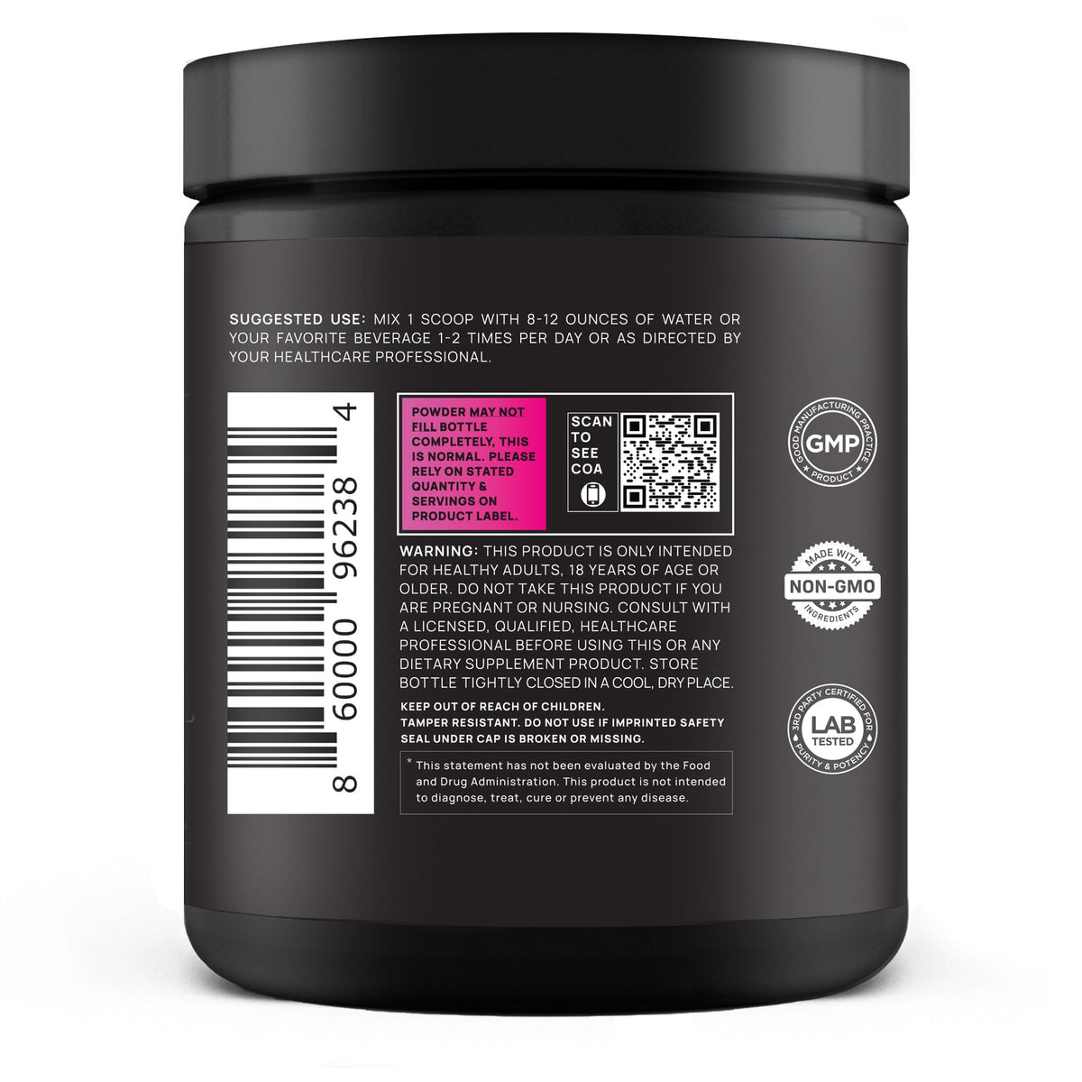TERRA ELMNT Super Collagen Powder 481g Framboise Citron en poudre