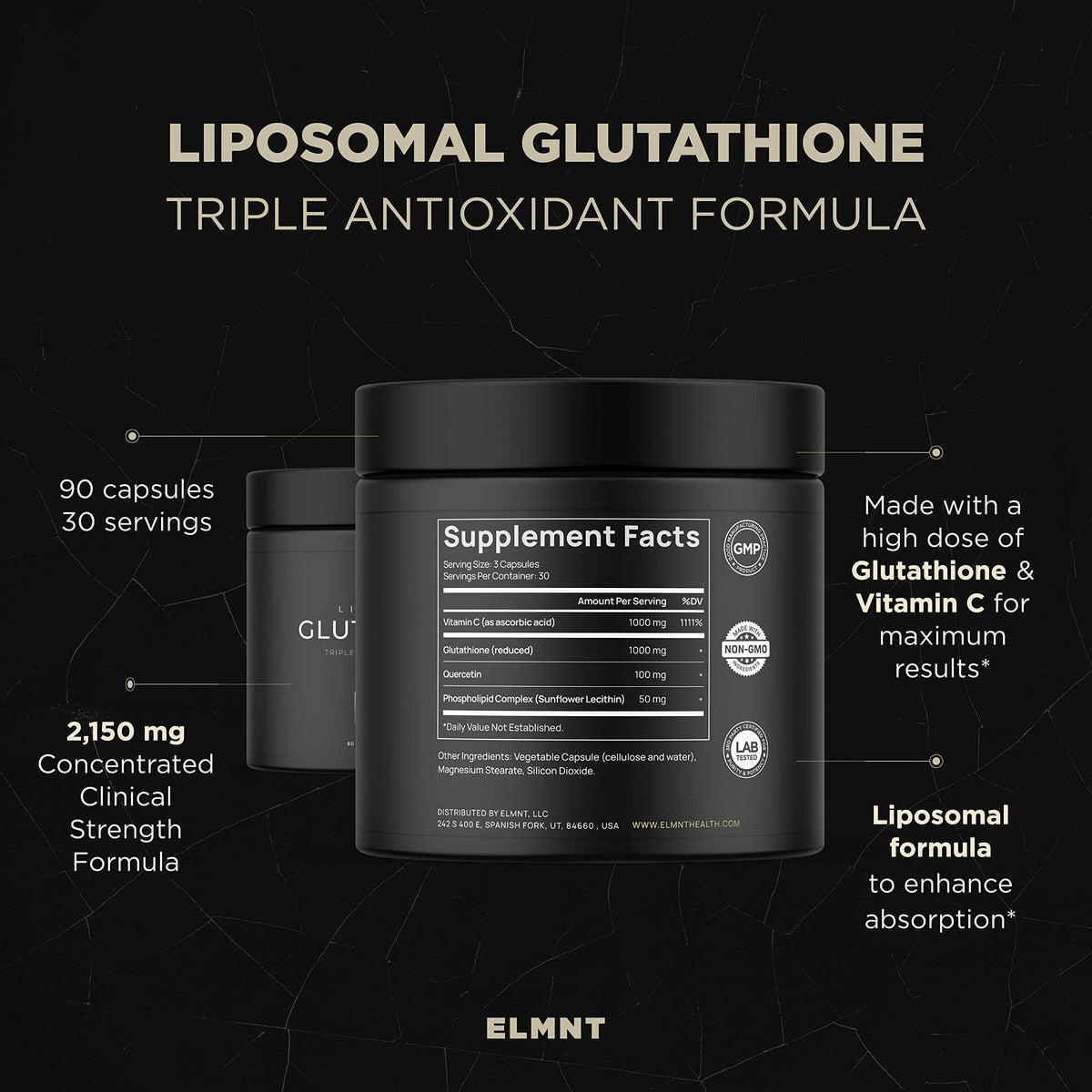 TERRA ELMNT Supplément Liposomal Glutathione 2150mg notice