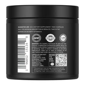 TERRA ELMNT Supplément Liposomal Glutathione 2150mg vue arrière avec ingrédients