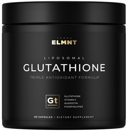 TERRA ELMNT Supplément Liposomal Glutathione 2150mg vue avant avec étiquette