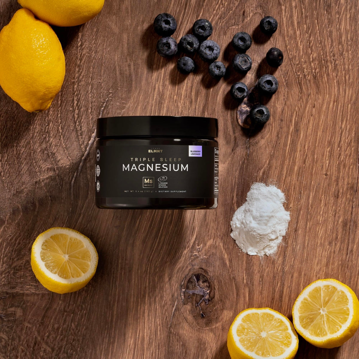 TERRA ELMNT Triple Sleep Magnesium L-Threonate 209g close-up of ingredients