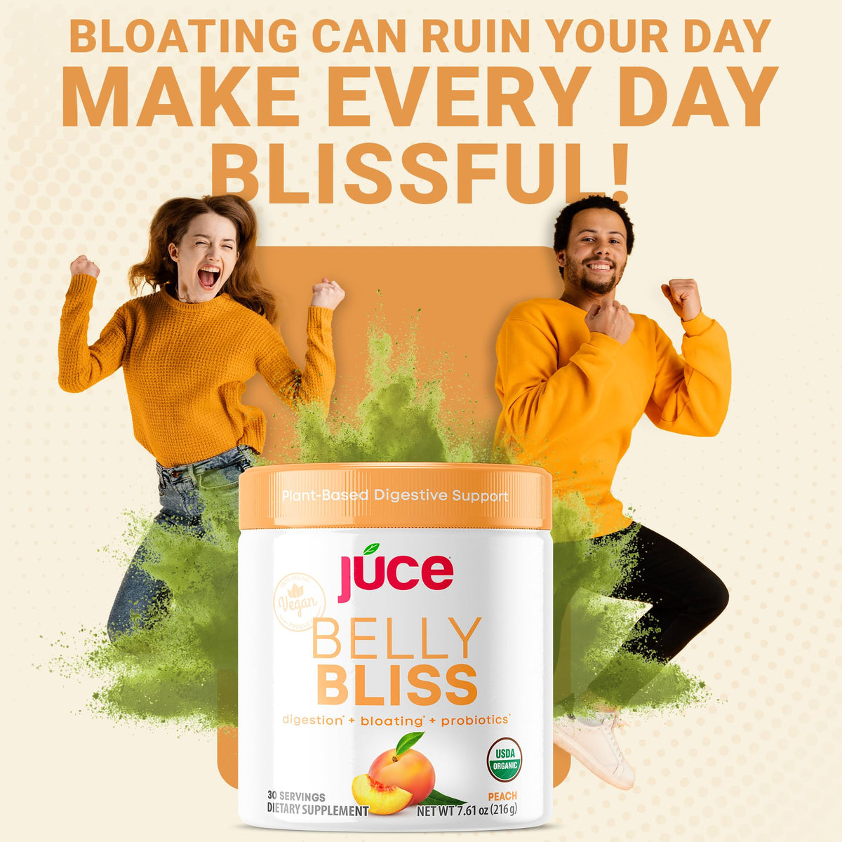 Terra Kai Organics Juce Belly Bliss in a kitchen setting