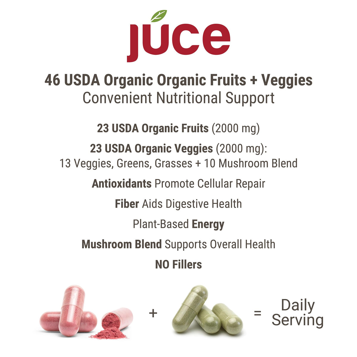 Terra Kai Organics Juce Capsules avec fruits et légumes