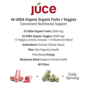 Terra Kai Organics Juce Capsules avec fruits et légumes