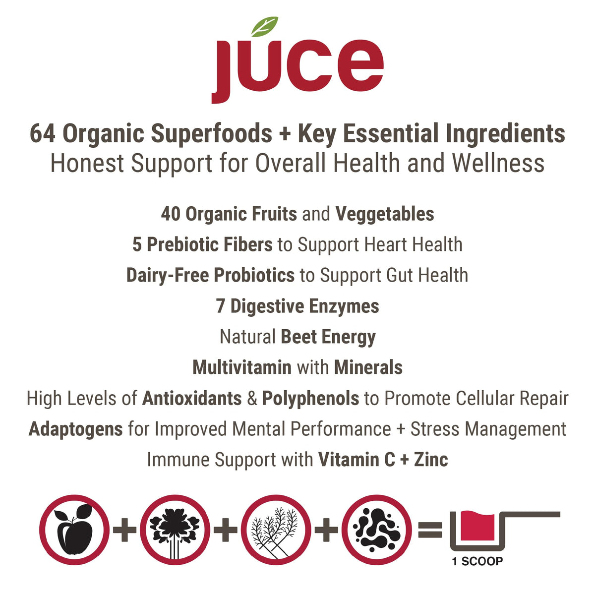Terra Kai Organics Juce Reds Poudre 290g étiquette et ingrédients