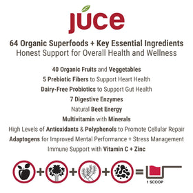 Terra Kai Organics Juce Reds Poudre 290g étiquette et ingrédients
