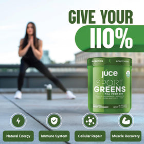 Terra Kai Organics Juce Sports Greens 390g - Berry avec cuillère