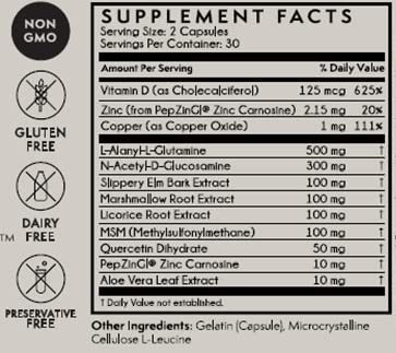 TERRA ORIGIN Complément Alimentaire 60 Capsules vue arrière