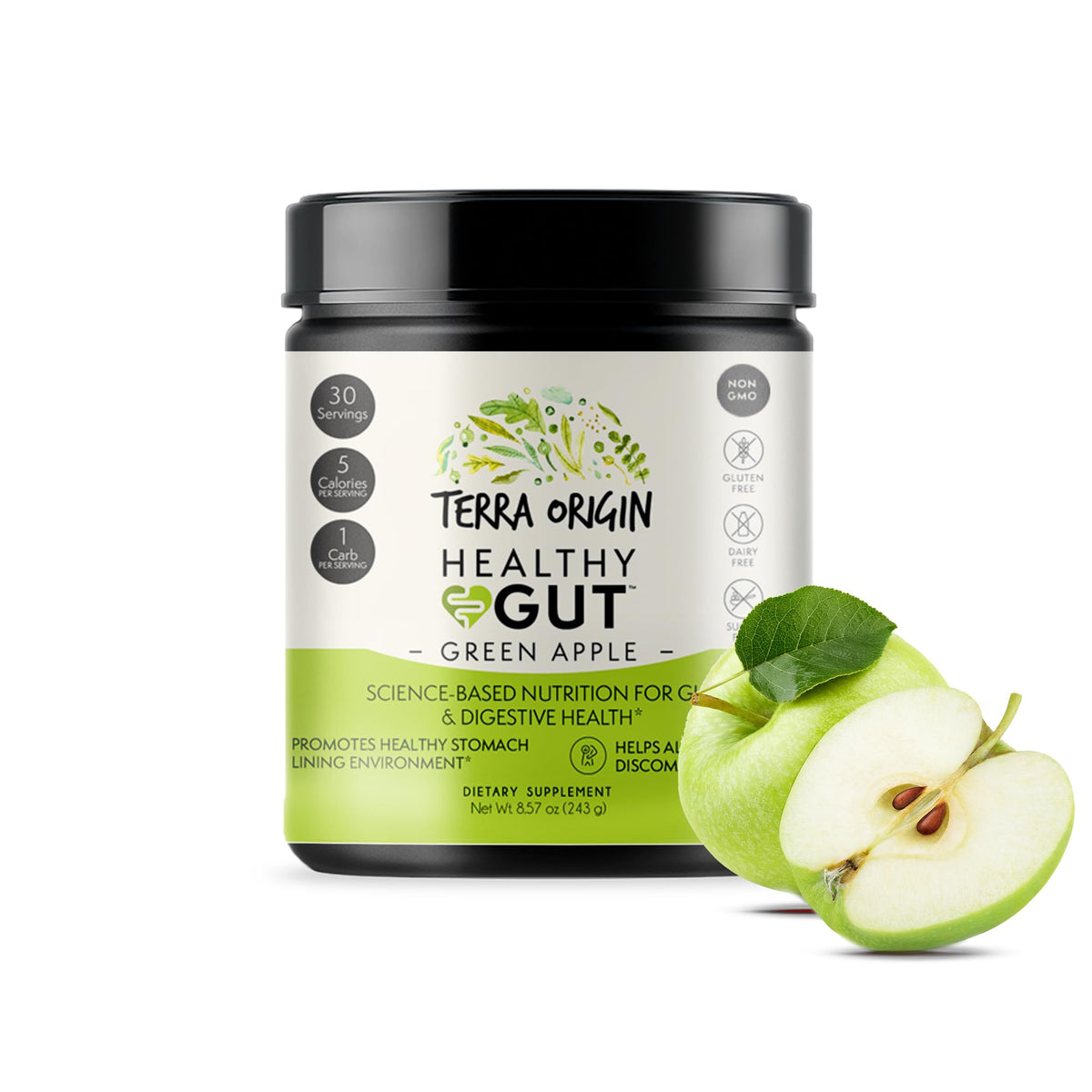 TERRA ORIGIN Healthy Gut Poudre 320g vue de face