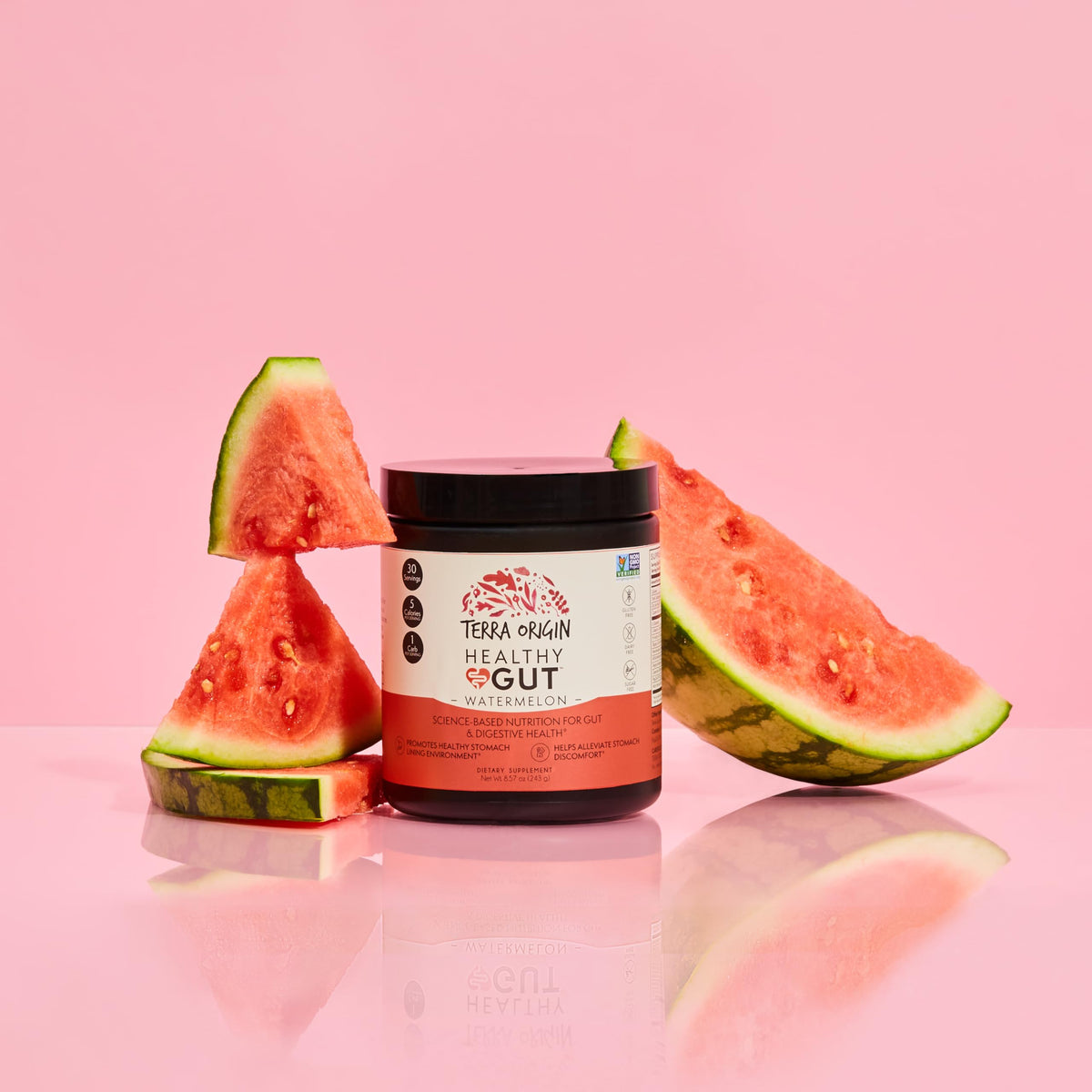 TERRA ORIGIN Healthy Gut Watermelon lifestyle scene