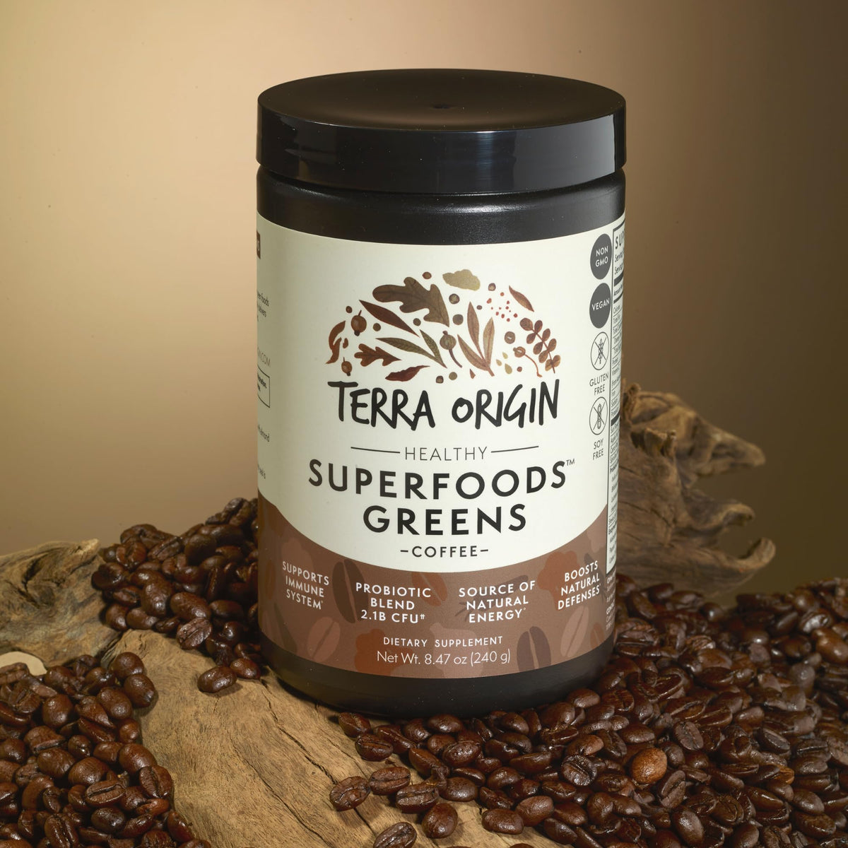 TERRA ORIGIN Mélange de Superaliments Verts 322g vue arrière