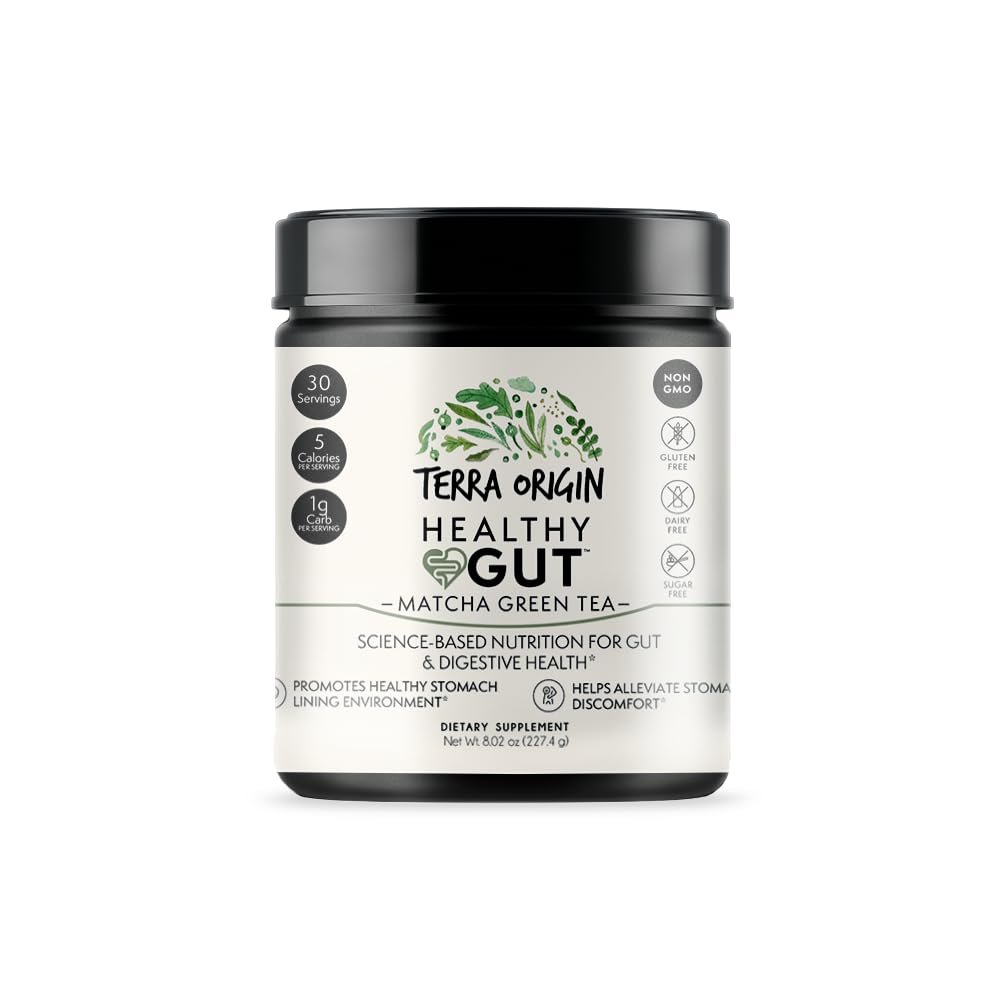 TERRA ORIGIN Poudre Healthy Gut 30 Portions - mélange dans un verre