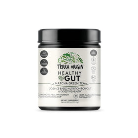 TERRA ORIGIN Poudre Healthy Gut 30 Portions - mélange dans un verre