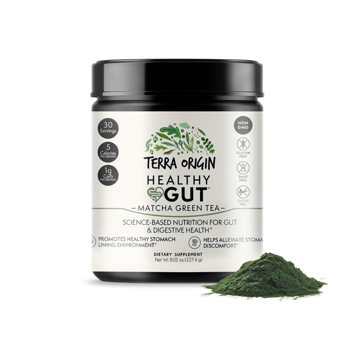 TERRA ORIGIN Poudre Healthy Gut 30 Portions - vue avant