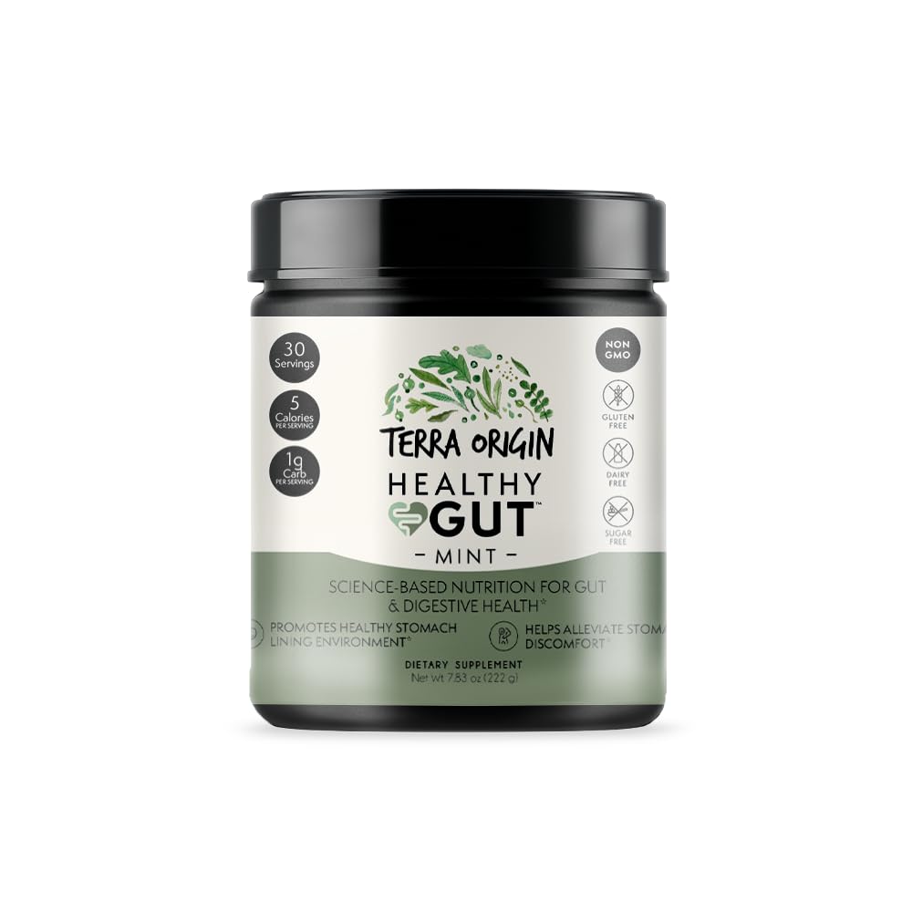 TERRA ORIGIN Poudre Healthy Gut Menthe 30 Portions emballage avant